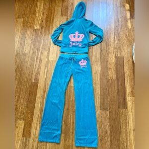 Juicy Couture Womens Verlour hoodie Set Sz P